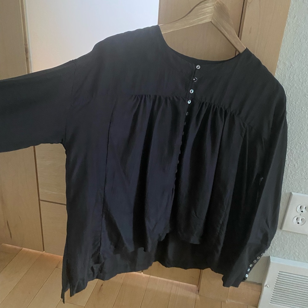 Free people silk blouse xs